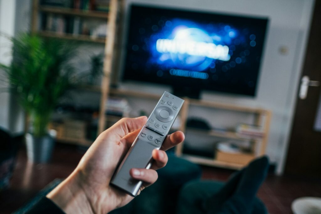 Illustrative modern television and streaming setup